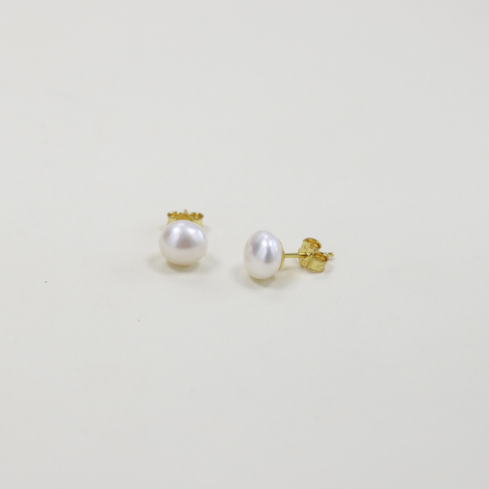 Pandora elegant cultured pearl earrings with sterling silver