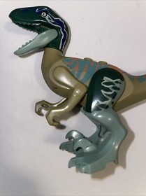 Lego Jurassic World 75917 Raptor Rampage Blue Velociraptor Dinosaur Dark Green.