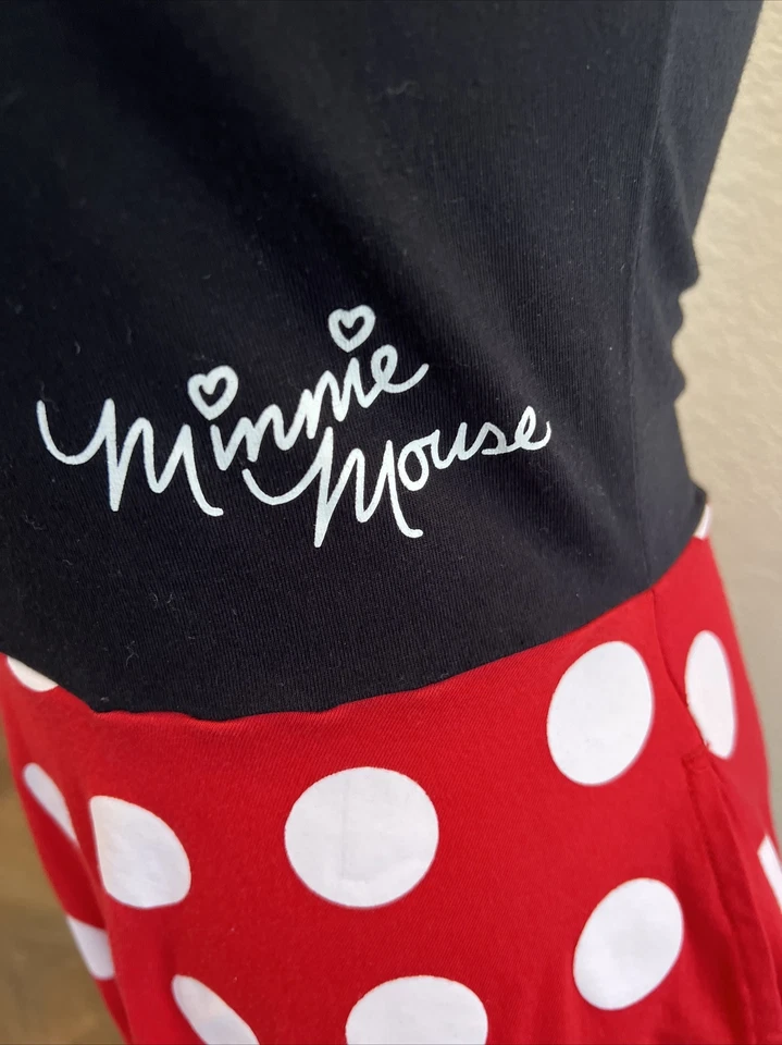 Disney Minnie Mouse Dress Girls Small (3/5) Black/White/Red with Polka Dots CUTE - Image 2 of 4