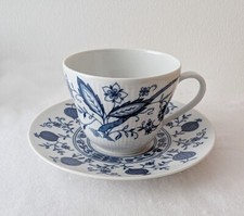 Kaffeetasse und Untertasse "Friederike", Seltmann Weiden, Alt Dresden blau
