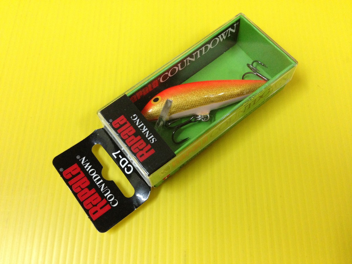 Rapala Countdown CD-7 GFR, Gold Fluorescent Red Color Minnow Lure