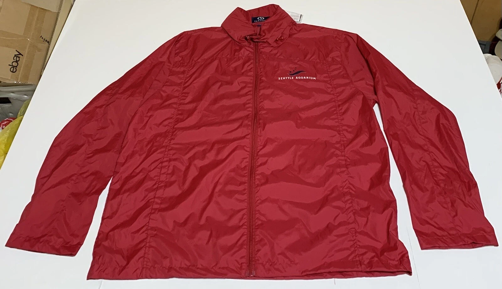 Seattle Aquarium Powerbar Light Weight Windbreaker ￼size Large NWT