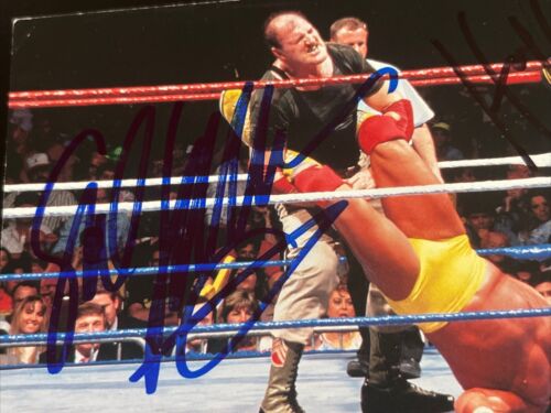 Hulk Hogan Vs Sgt. Slaughter Signed Wrestlemania 2 W Photo Card #11 - Picture 3 of 5