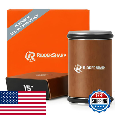 Riddersharp Rolling Knife Sharpener Tool 15 20 Magnetic Angle Guide Diamond