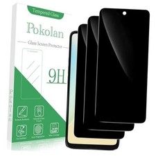 3 Pack Privacy Screen Protector for Motorola Moto G 5G 2024 6.7-inches Black