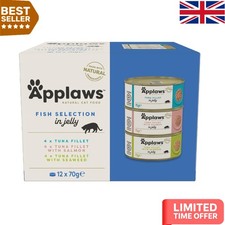 Natural Wet Cat Food in Jelly - Tuna & Fish Selection, 840g Pack of 12 2.18 per kilo