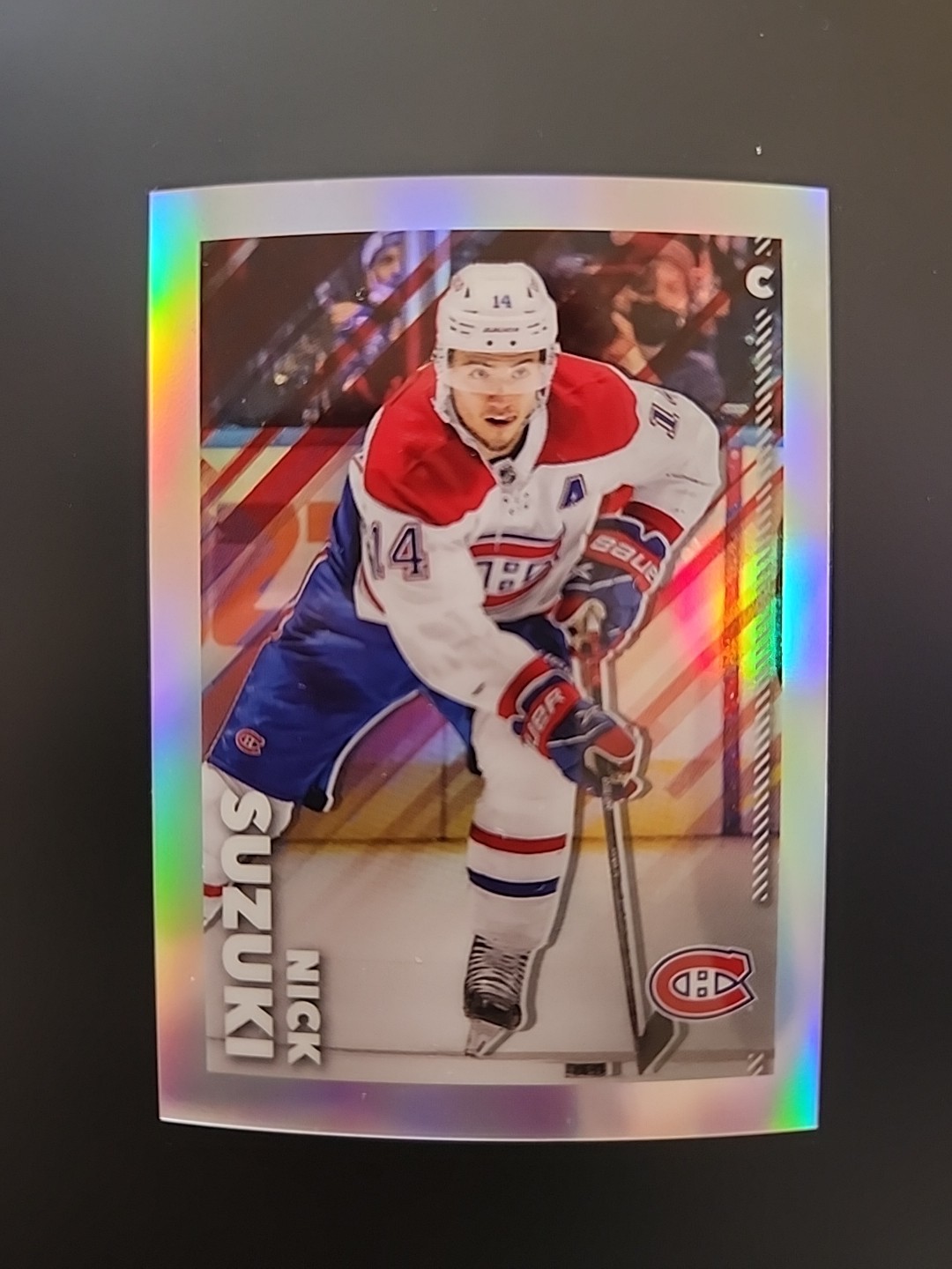 2022-23 Topps Chrome Sticker NHL #265 Nick Suzuki Refractor /99 Canadiens