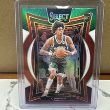 2024-25 Panini Select - Concourse AJ Johnson #67 Green White Purple Prizm (RC)