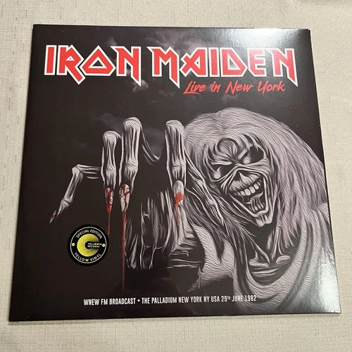 Iron Maiden Live in New York Yellow Vinyl Record New Sealed 9506846672742