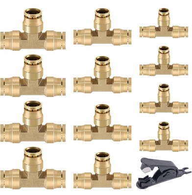 13 PCS Brass DOT Air Line Fittings Kit 14 38 12 DOT Quick Connect Air Fitting