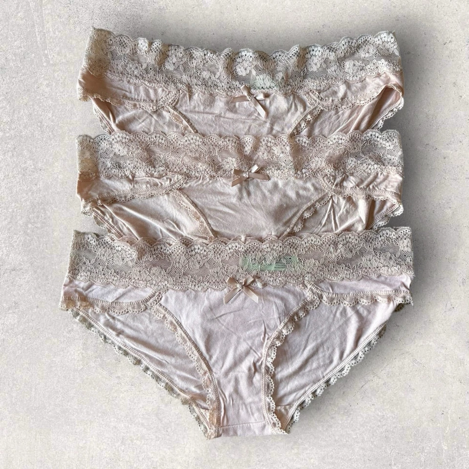 NUEVO SIN ETIQUETAS Tanga Honeydew / Ropa interior tiro bajo PAQUETE Mediano Foto 2 de 4