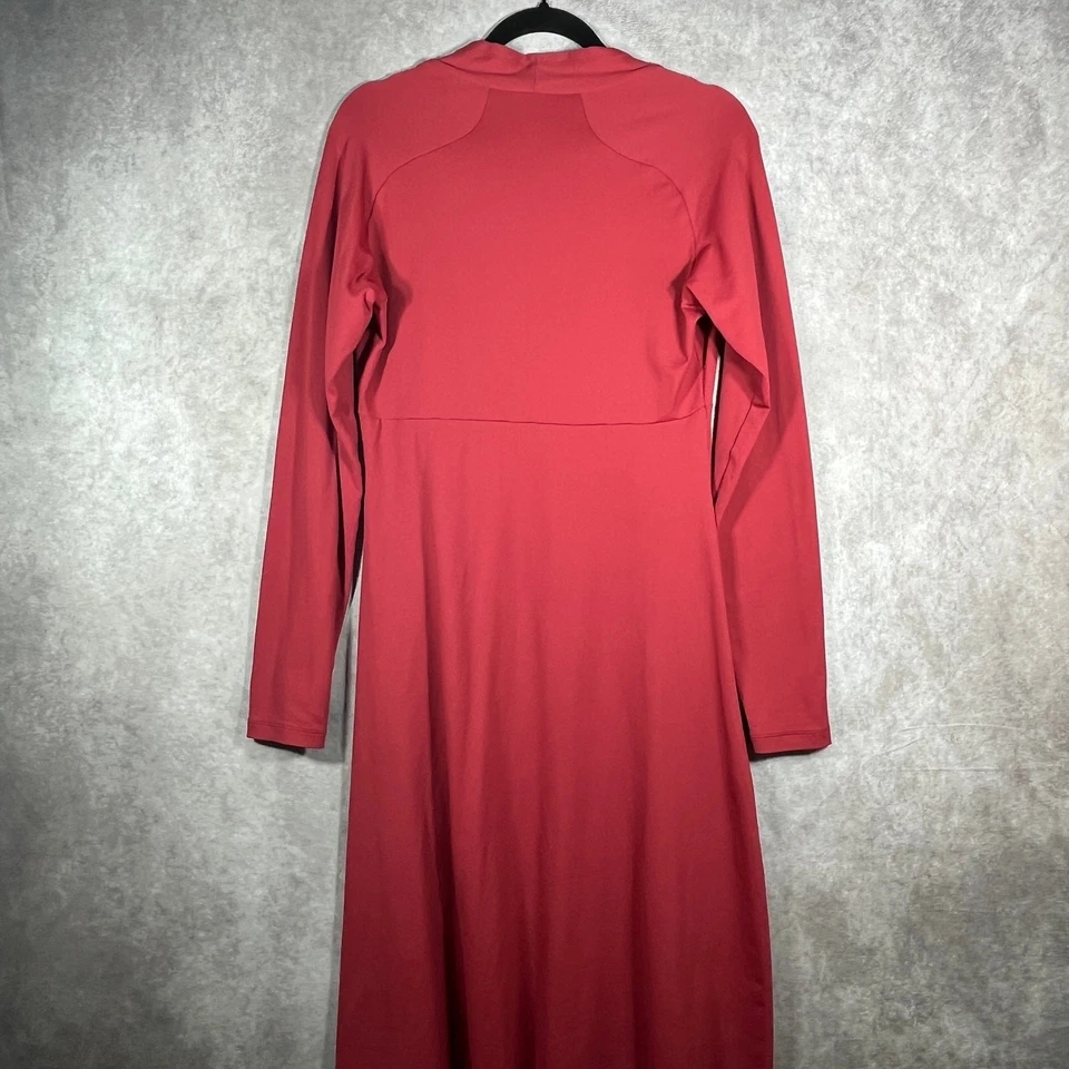 Patagonia Eva Luna Dress Women Large Red Midi Outdoor Travel Gorp Hiking Stretch - Image 4 of 4