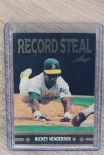 1991 Leaf - Gold Rookies Rickey Henderson #BC26 Record Steal