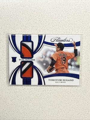 2025 Panini Flawless - Dual Patches Tomoyuki Sugano #DP-TS Ruby /15 (MEM, RC)