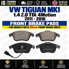 FOR VW TIGUAN MK1 1.4 2.0 TDI 4MOTION  2011-2016 FRONT BRAKE PADS SET