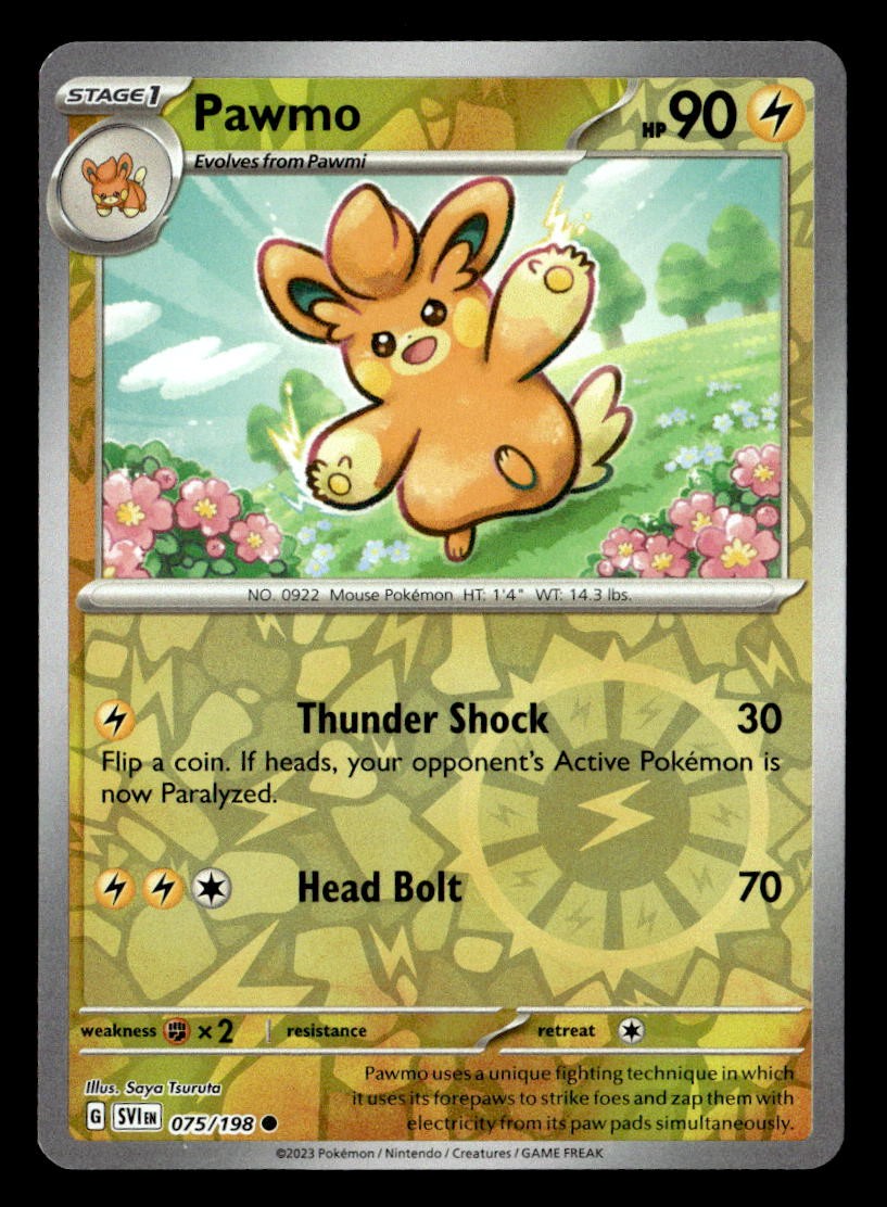 Pokemon Pawmo #075/198 tcg Near Mint or Better