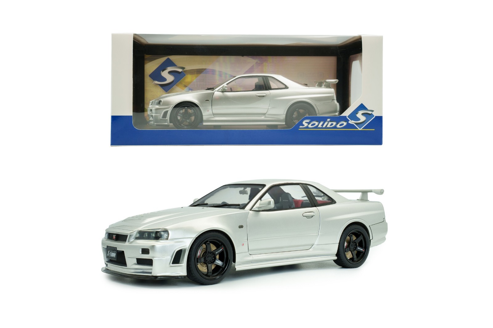 Nissan Skyline GT-R BNR34 Solido Miniature 1/18 Voiture Sport JDM 1999