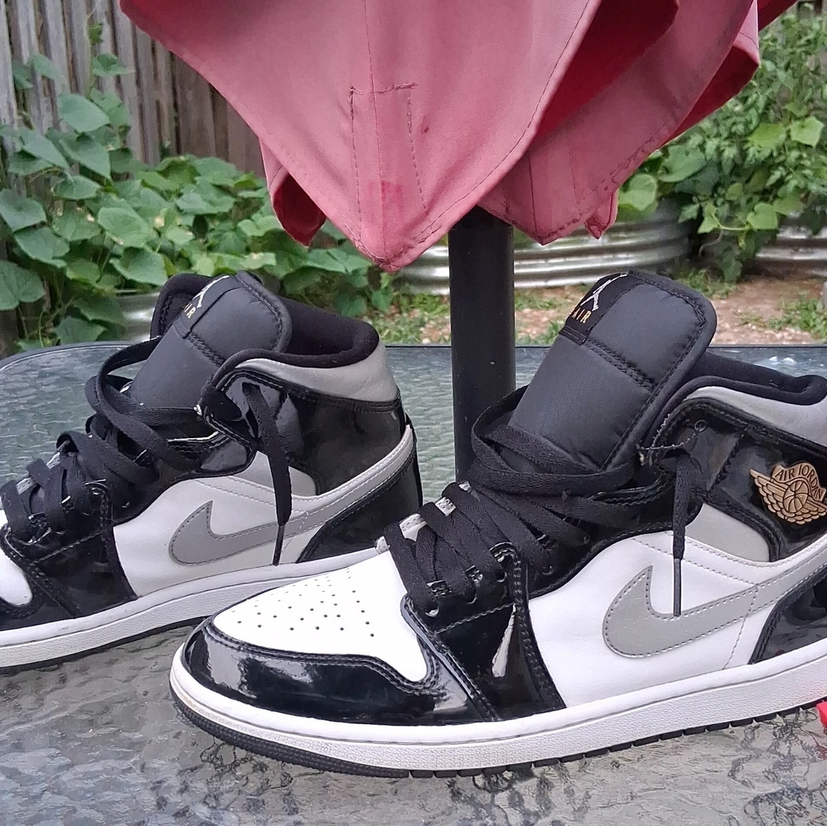 Jordan 1 SE Mid Black White Metallic Silver | eBay