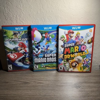 Wii U Game Lot   Mario Kart 8, Super Mario 3D World, New Super Mario Bros. U CIB