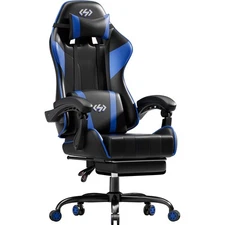 Ergonomic Gaming Chair with Footrest & Headrest, Adjustable Height Office Chair