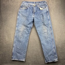 Bulwark Flame Resistant FR Work Pants Mens 36x32 Blue Cotton Denim Jeans