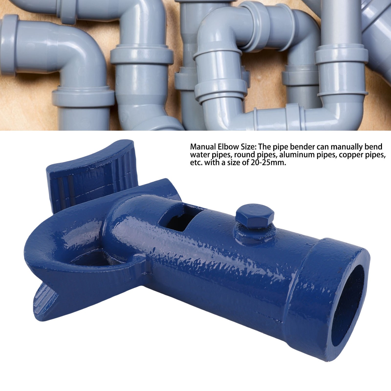 Conduit Hand Bender 45Steel Pipe Benders Bending Tool For 20-25mm Round Water