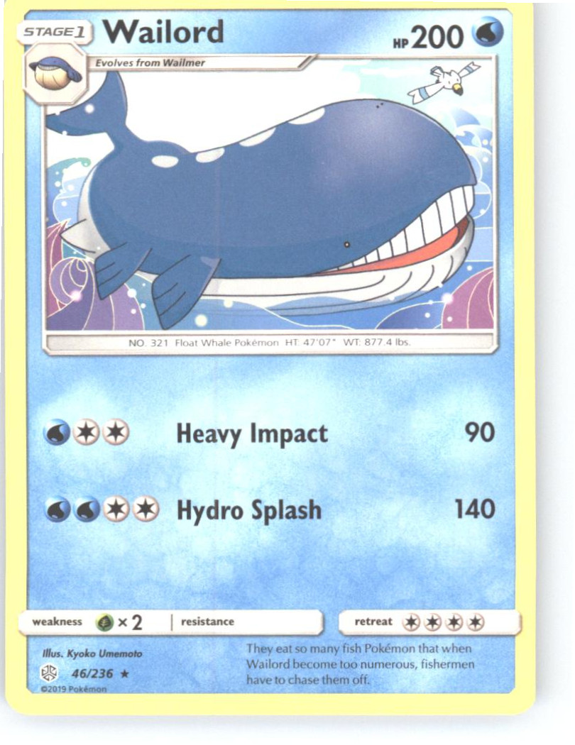 Wailord | 46/236 | SM - Cosmic Eclipse | NM