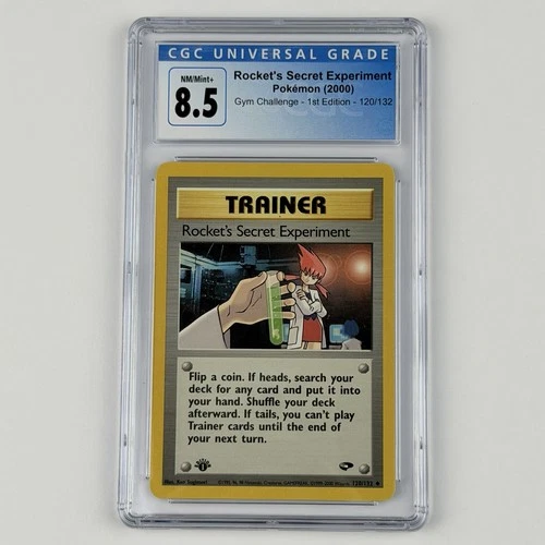 Pokemon Rocket's Secret Experiment 1st Ed 120/132 CGC 8.5 TCG 2000 Gym Challenge