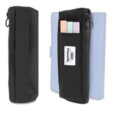 Elastic Pen Holder for Notebook, Zipper Notebook Pencil Pouch Small Pencil