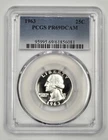 1963 Washington Proof Quarter PCGS PR69 DCAM