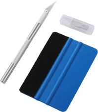Car Window Tinting Tools Kit Vinyl Wrap Film Squeegee & Knife Blue