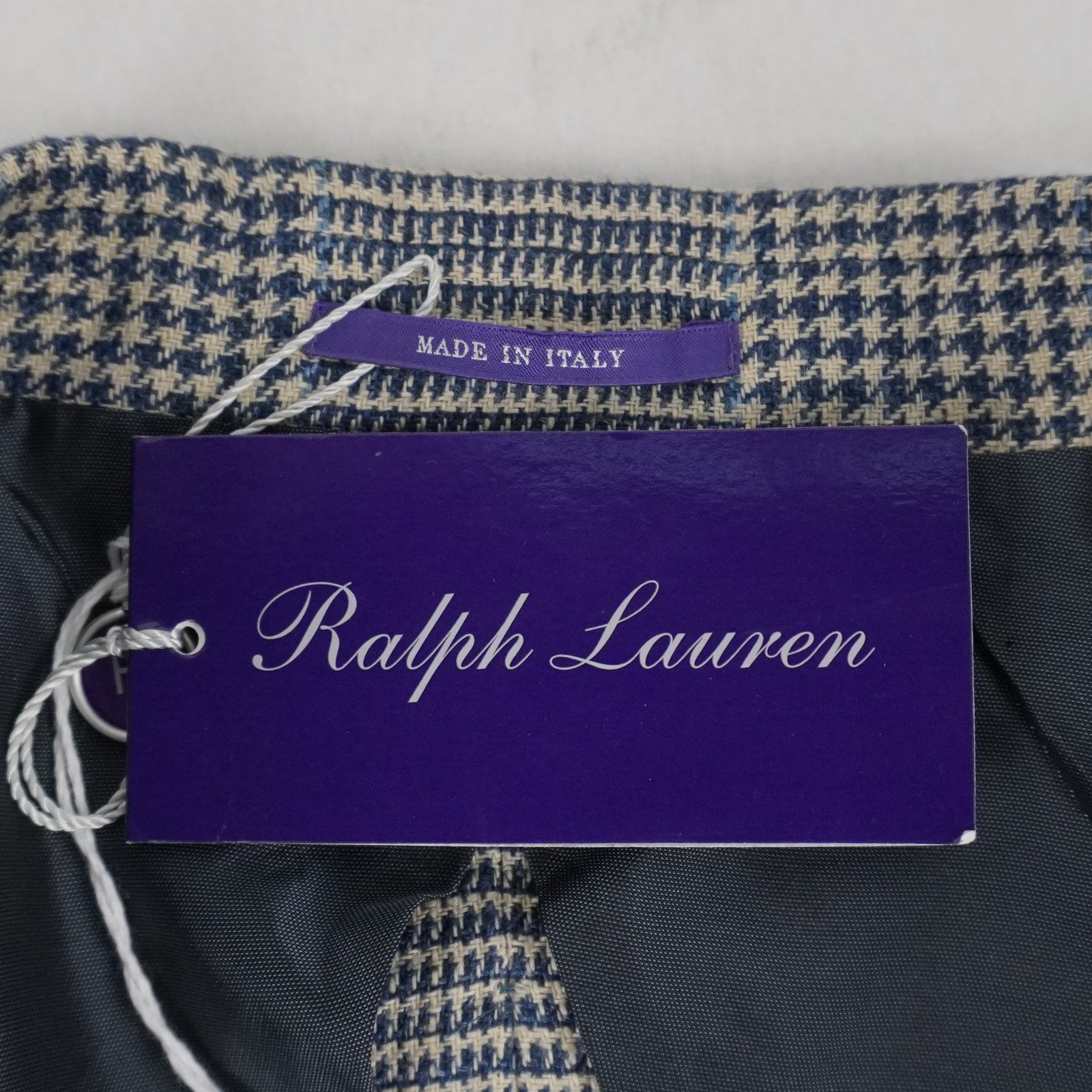 Ralph Lauren Purple Label Kent Glen Plaid Linen Sport Coat Navy - Men's 42R image 8