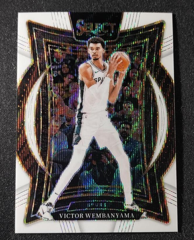 2024-25 Panini Select Victor Wembanyama #9 Concourse White Wave /99