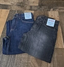 2 Cat And Jack Relaxed Straight Jeans Boys 10 Slim Adjustable Waist School