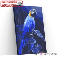 Paint By Numbers Canvas Art Draw Artist Painting Oil Kit Home Decor Blue Bird