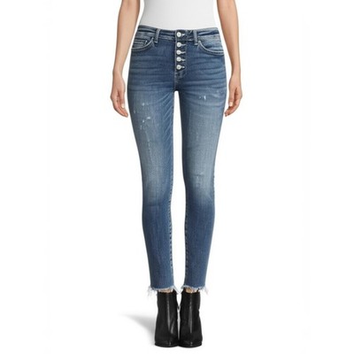 FLYING MONKEY Jeans Womens Size 28 Medium Wash Skinny Distressed High Rise