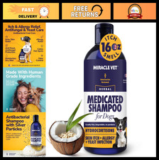 Medicated Dog Shampoo for Itchy Skin Relief - Antifungal, Allergy Hot Spot Tre