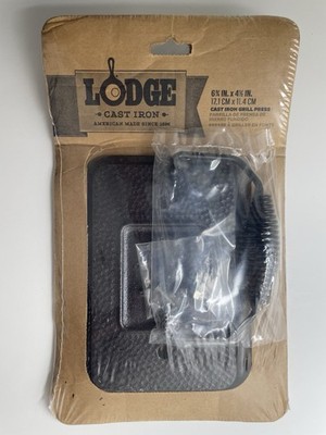 Lodge Heavy Duty Cast Iron Grill Press LGP3 Pre-Seasoned 6.75'' x 4.5'' New