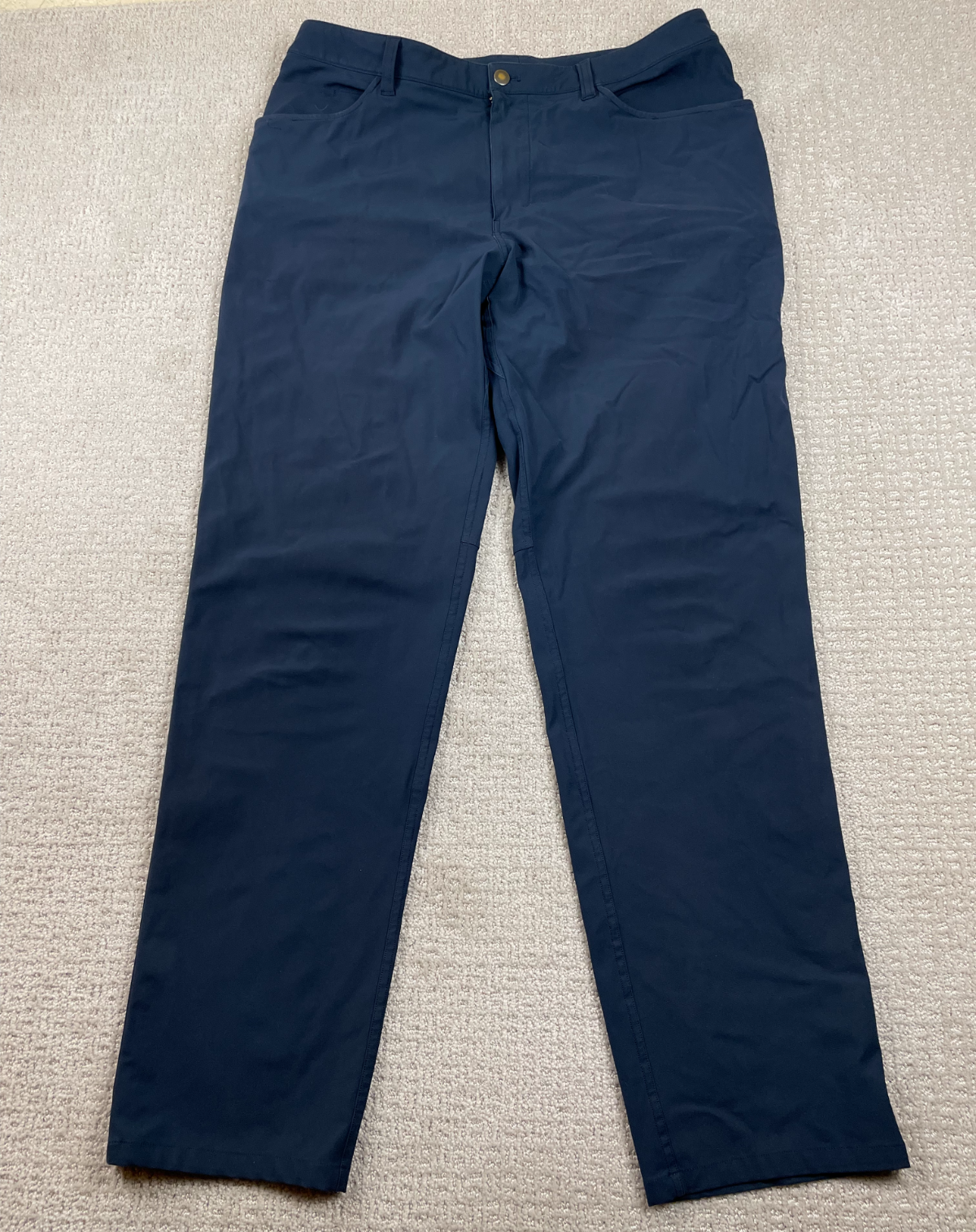 Lululemon Pants Mens 38x33 Navy ABC Classic Fit 5 Pocket Warpstreme Stretch