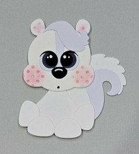 Baby Skunk White. Scrapbook, Card making Paper Piecing