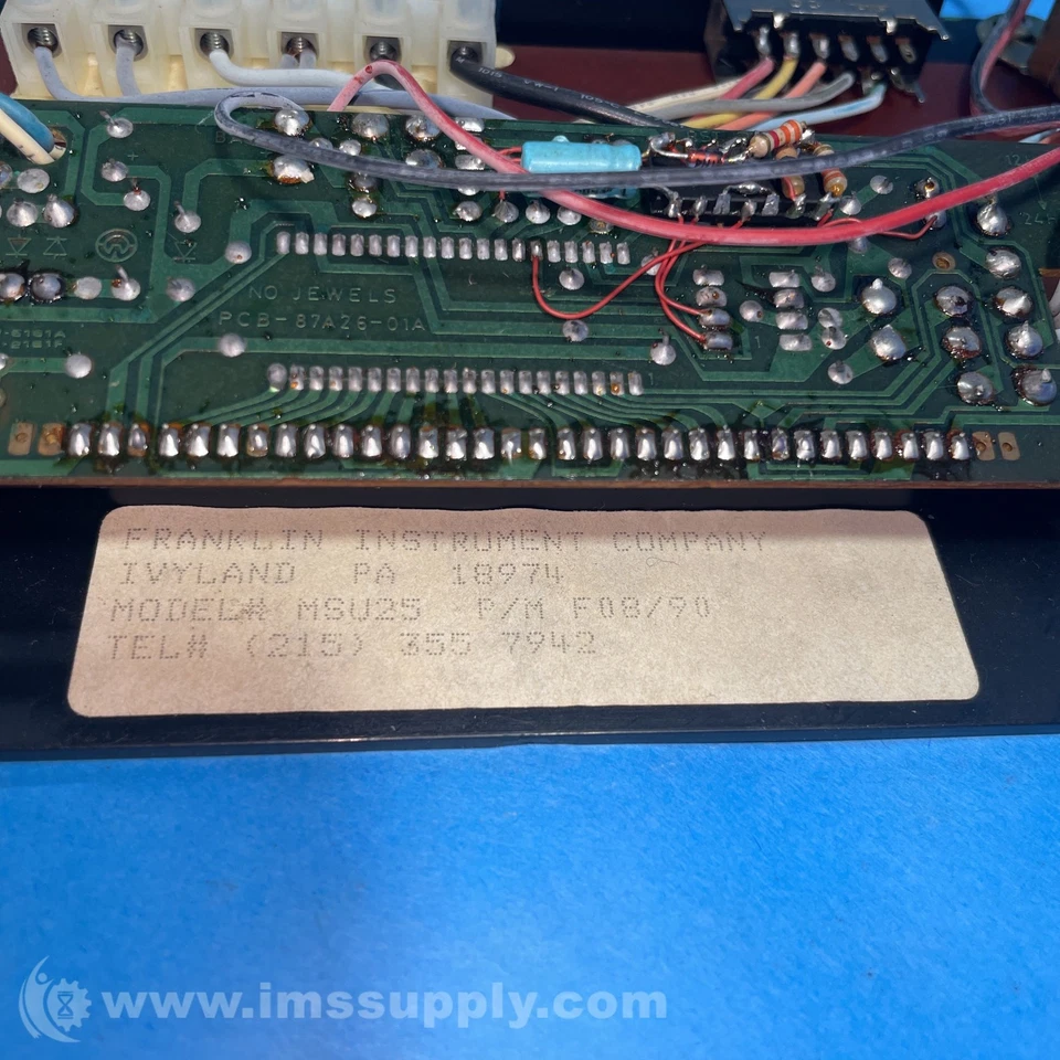 Franklin Instrument Company MSU25 P/M F08/90 LED Display Screen USIP - Image 2 of 4
