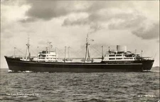 Vintage RPPC Copenhagen DENMARK East Asiatic Company STEAMER SHIP "Boma"