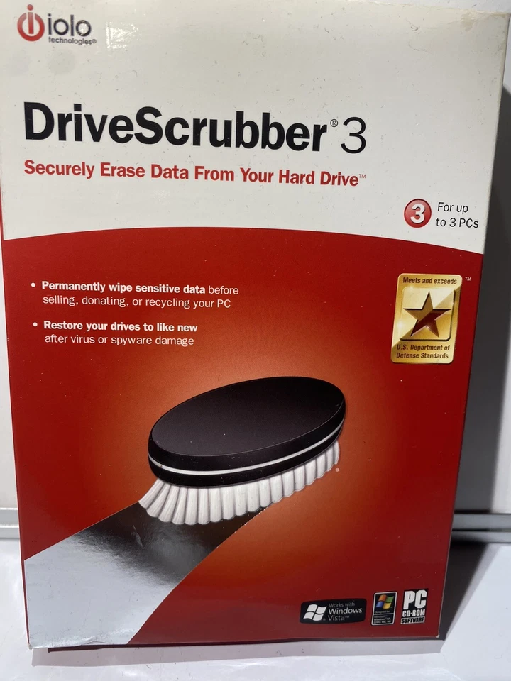 iolo Drive Scrubber 3 Remove Sensitive Data for up to 3 PCs Military Grade - Image 2 of 4