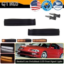 Smoke Switchback Led Dynamic Signal Blinker Corner Light For 92-96 Honda Prelude