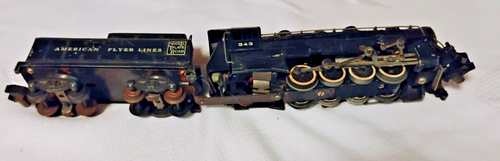 American Flyer #343 NPR Switcher Locomotive & Tender Preowned-Untested - Picture 4 of 10