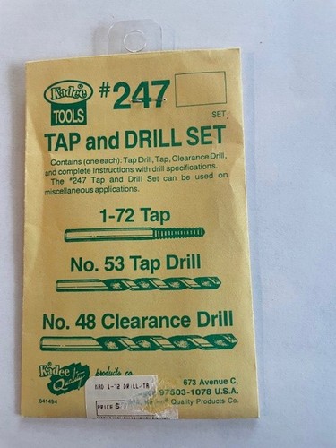 Kadee Washers,Adaptor Plate,Nuts,Height Gauge,Tap and Drill Set - Picture 7 of 7