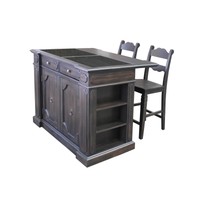 Hacienda Granite Top Kitchen Island With 2 Stools By Home Styles on sale Hacienda Granite Top Kitchen Island With 2 Stools By Home Styles on sale