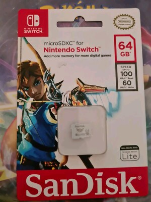 Micro SD - SDXC SanDisk 64GB NEU für Nintendo Switch Design: The Legend Of Zelda