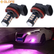 GLOFE Lighting LED Fog Light Lamp Bulbs for Audi BWM Benz VW 14000K Pink Purple