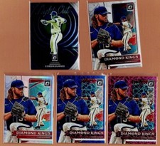 Corbin Burnes Optic Diamond Kings prizm lot, + /99 Blue, Silver, /249 Pink